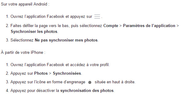 Les Photos Synchronisees Facebook Vont Disparaitre