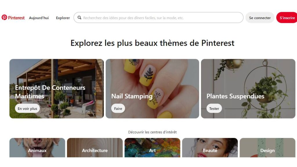 Recherche Pinterest