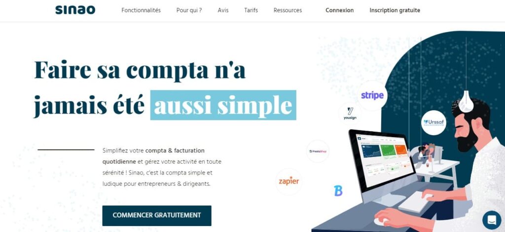 Sinao, logiciel facturation et comptabilité